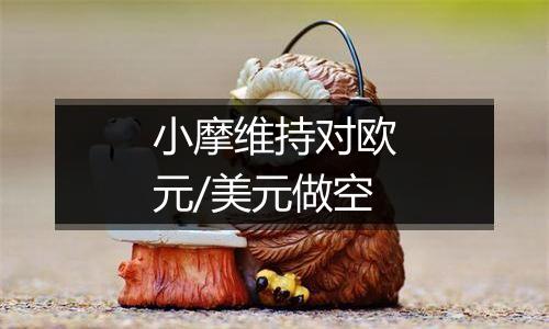 小摩维持对欧元/美元做空