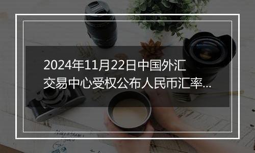 2024年11月22日中国外汇交易中心受权公布人民币汇率中间价公告