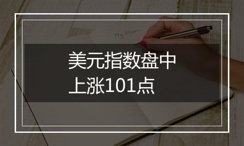 美元指数盘中上涨101点