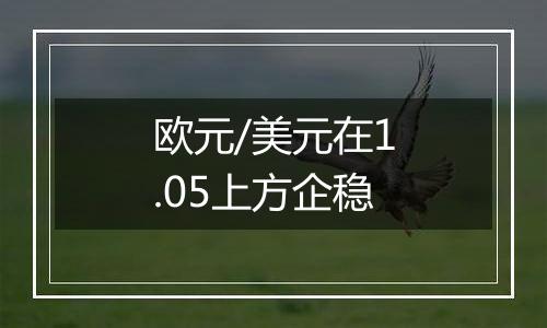 欧元/美元在1.05上方企稳