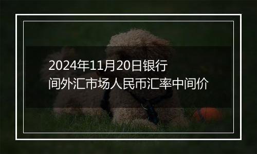2024年11月20日银行间外汇市场人民币汇率中间价