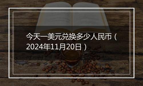 今天一美元兑换多少人民币(2024年11月20日)