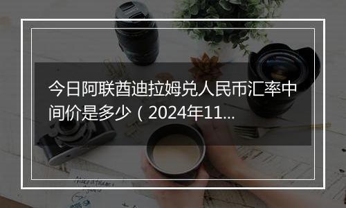 今日阿联酋迪拉姆兑人民币汇率中间价是多少(2024年11月5日)
