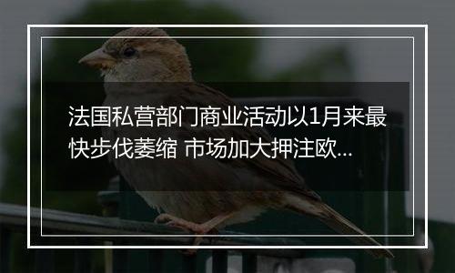 法国私营部门商业活动以1月来最快步伐萎缩 市场加大押注欧洲央行降息