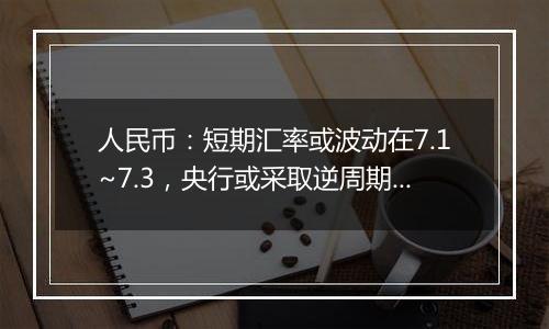人民币:短期汇率或波动在7.1~7.3,央行或采取逆周期调节,市场信心稳定,美债利率或影响有限