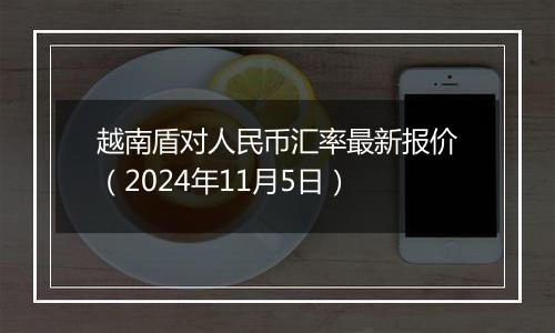 越南盾对人民币汇率最新报价(2024年11月5日)