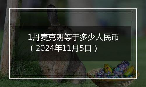 1丹麦克朗等于多少人民币(2024年11月5日)