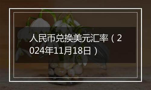 人民币兑换美元汇率(2024年11月18日)