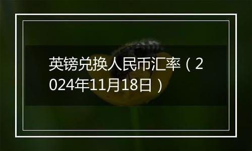 英镑兑换人民币汇率（2024年11月18日）