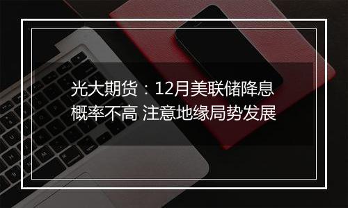 光大期货:12月美联储降息概率不高 注意地缘局势发展