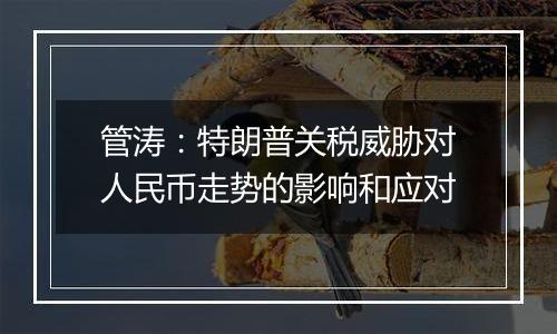 管涛:特朗普关税威胁对人民币走势的影响和应对