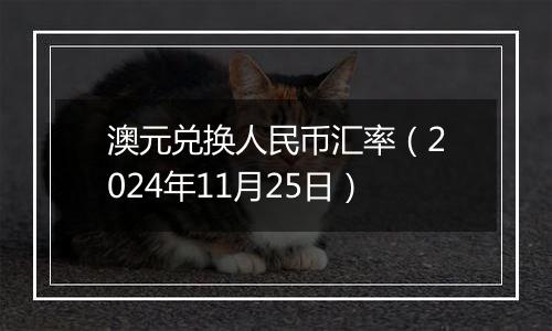 澳元兑换人民币汇率(2024年11月25日)