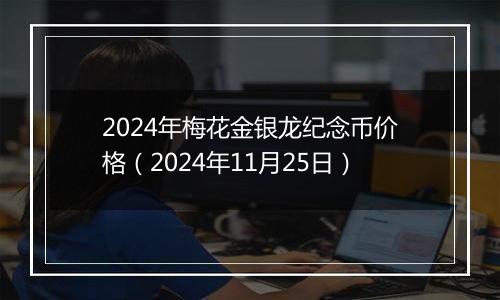 2024年梅花金银龙纪念币价格(2024年11月25日)