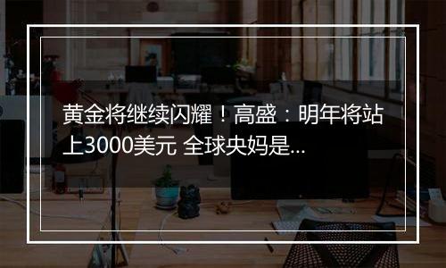 黄金将继续闪耀!高盛:明年将站上3000美元 全球央妈是“主要推手”