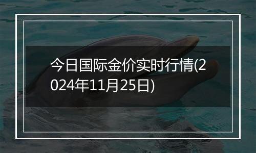 今日国际金价实时行情(2024年11月25日)