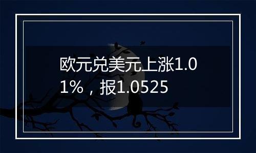欧元兑美元上涨1.01%，报1.0525