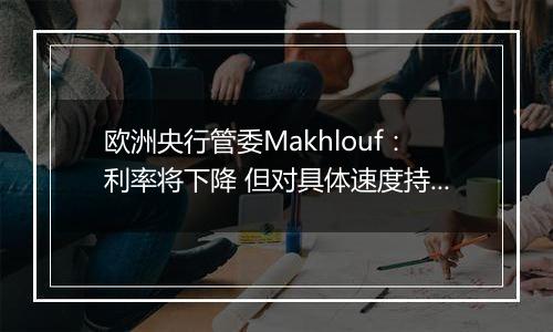 欧洲央行管委Makhlouf:利率将下降 但对具体速度持开放态度