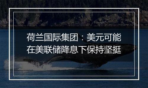 荷兰国际集团:美元可能在美联储降息下保持坚挺