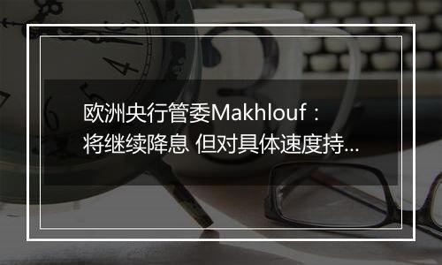 欧洲央行管委Makhlouf：将继续降息 但对具体速度持开放态度