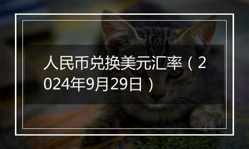 人民币兑换美元汇率(2024年9月29日)