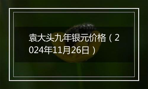 袁大头九年银元价格(2024年11月26日)