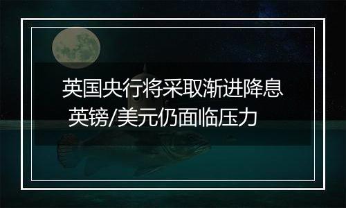 英国央行将采取渐进降息 英镑/美元仍面临压力