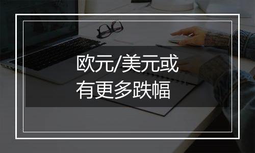 欧元/美元或有更多跌幅