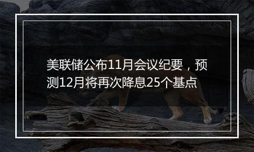美联储公布11月会议纪要,预测12月将再次降息25个基点