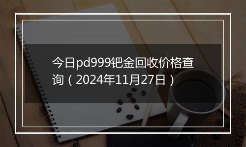 今日pd999钯金回收价格查询（2024年11月27日）