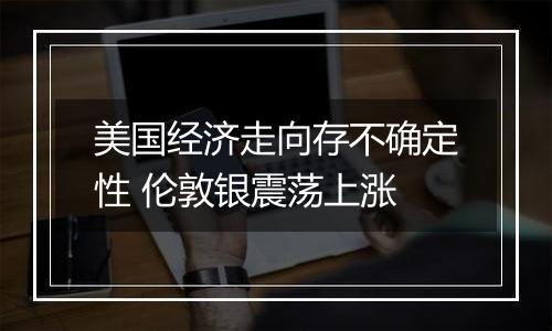 美国经济走向存不确定性 伦敦银震荡上涨