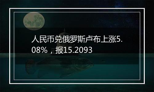 人民币兑俄罗斯卢布上涨5.08%,报15.2093