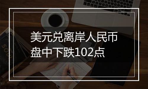 美元兑离岸人民币盘中下跌102点