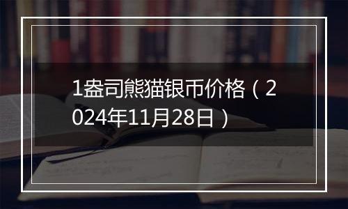 1盎司熊猫银币价格（2024年11月28日）
