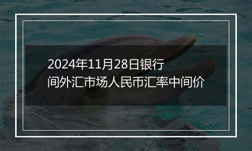 2024年11月28日银行间外汇市场人民币汇率中间价