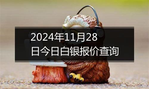 2024年11月28日今日白银报价查询