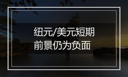 纽元/美元短期前景仍为负面