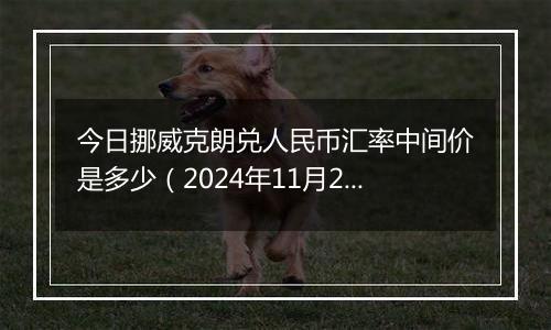 今日挪威克朗兑人民币汇率中间价是多少(2024年11月29日)