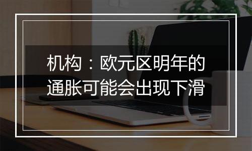 机构:欧元区明年的通胀可能会出现下滑