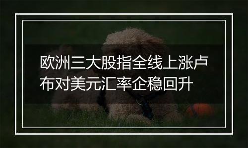 欧洲三大股指全线上涨卢布对美元汇率企稳回升