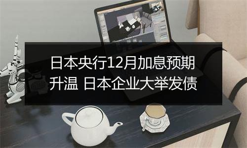 日本央行12月加息预期升温 日本企业大举发债