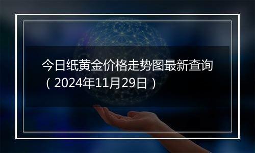 今日纸黄金价格走势图最新查询(2024年11月29日)