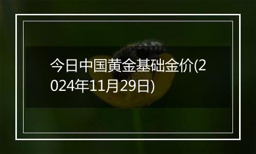 今日中国黄金基础金价(2024年11月29日)