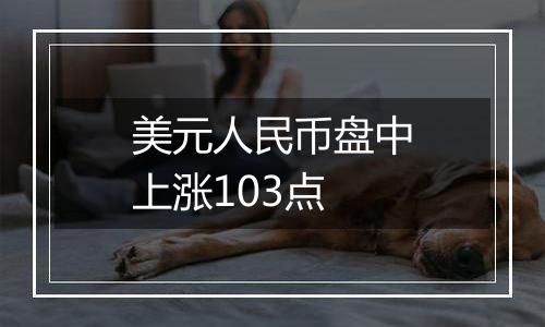 美元人民币盘中上涨103点