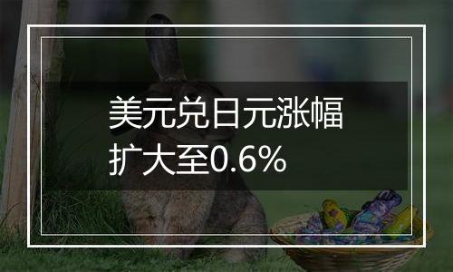 美元兑日元涨幅扩大至0.6%