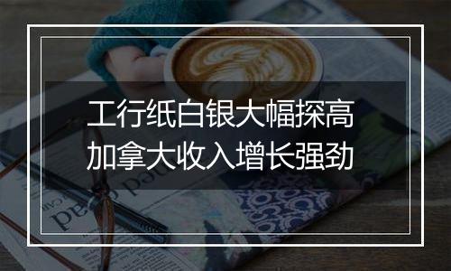 工行纸白银大幅探高 加拿大收入增长强劲