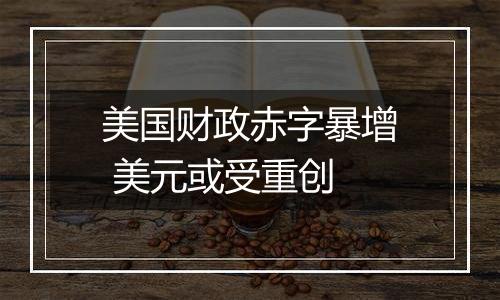 美国财政赤字暴增 美元或受重创