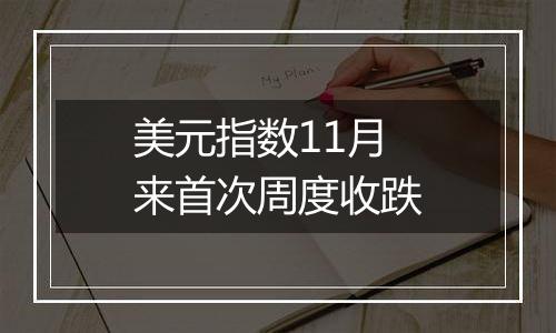 美元指数11月来首次周度收跌