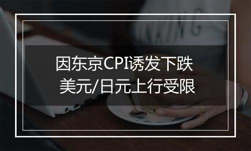 因东京CPI诱发下跌 美元/日元上行受限