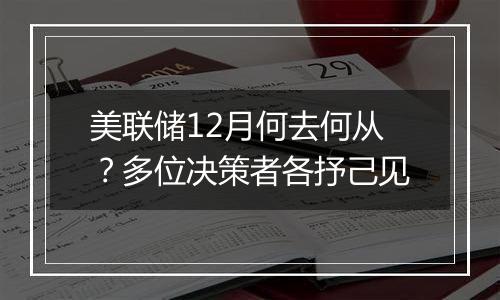 美联储12月何去何从?多位决策者各抒己见