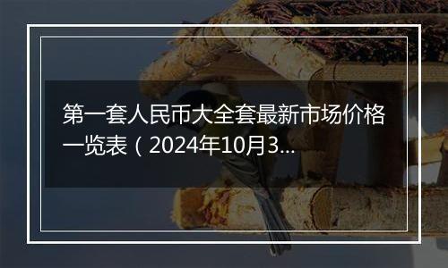 第一套人民币大全套最新市场价格一览表(2024年10月30日)